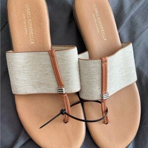 Isabel Espadrilla Thong Slide Sandals - Natural/Tan Made in Spain
